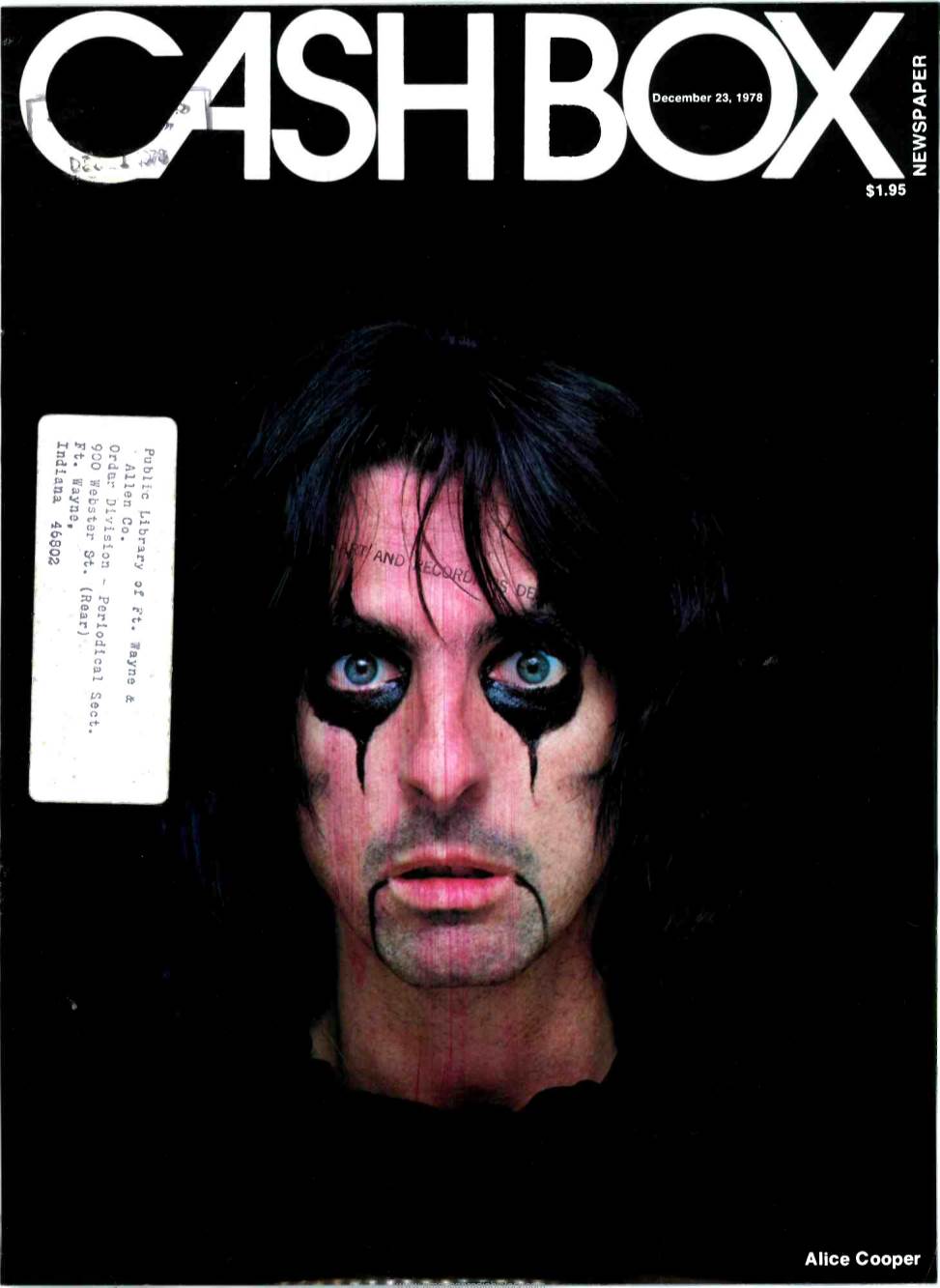 Alice Cooper the Classiest Single Around Goes by the Title "1)A 1)Oo Ile Nde Vous:' 3-10881 the Singer Goes by the Naiiievalerie Carter