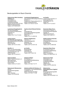 Beratungsstellen Im Raum Chemnitz