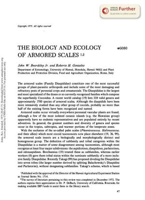 The Biology and Ecology of Armored Scales