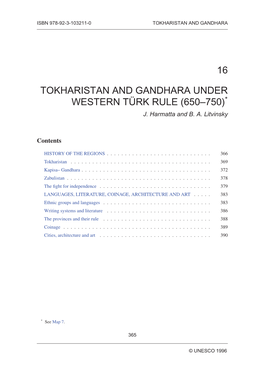 16 Tokharistan and Gandhara Under Western Türk Rule (650–750)