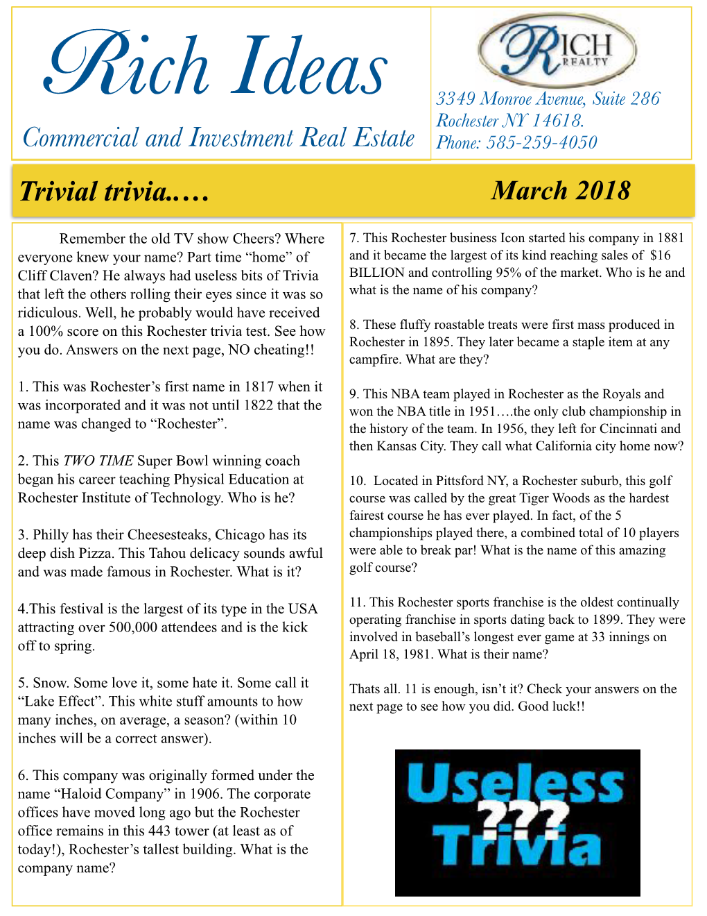 Newsletter March