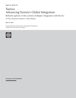 Tunisia Advancing Tunisia's Global Integration
