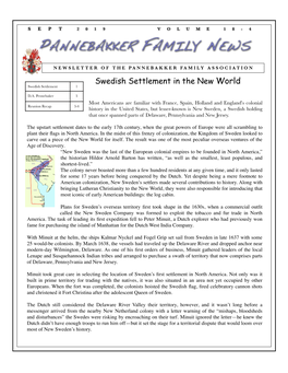 Pannebakker Family News