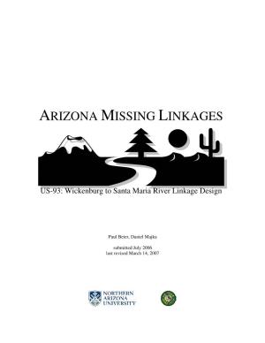 Arizona Missing Linkages (US-93: Wickenburg to Santa Maria River Linkage Design)