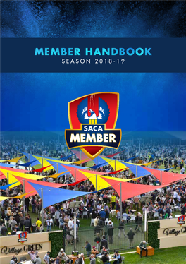 Member Handbook Season 2018-19 Dates to Remember