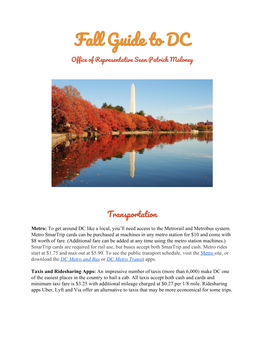Fall Guide to DC