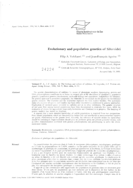 Evolutionary and Population Genetics of Siluroidei