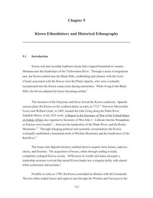 Chapter 9 Kiowa Ethnohistory and Historical Ethnography