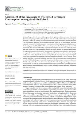 Assessment of the Frequency of Sweetened Beverages Consumption Among Adults in Poland