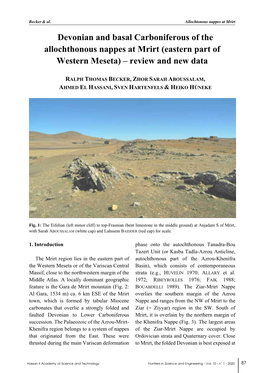 Eastern Part of Western Meseta) – Review and New Data
