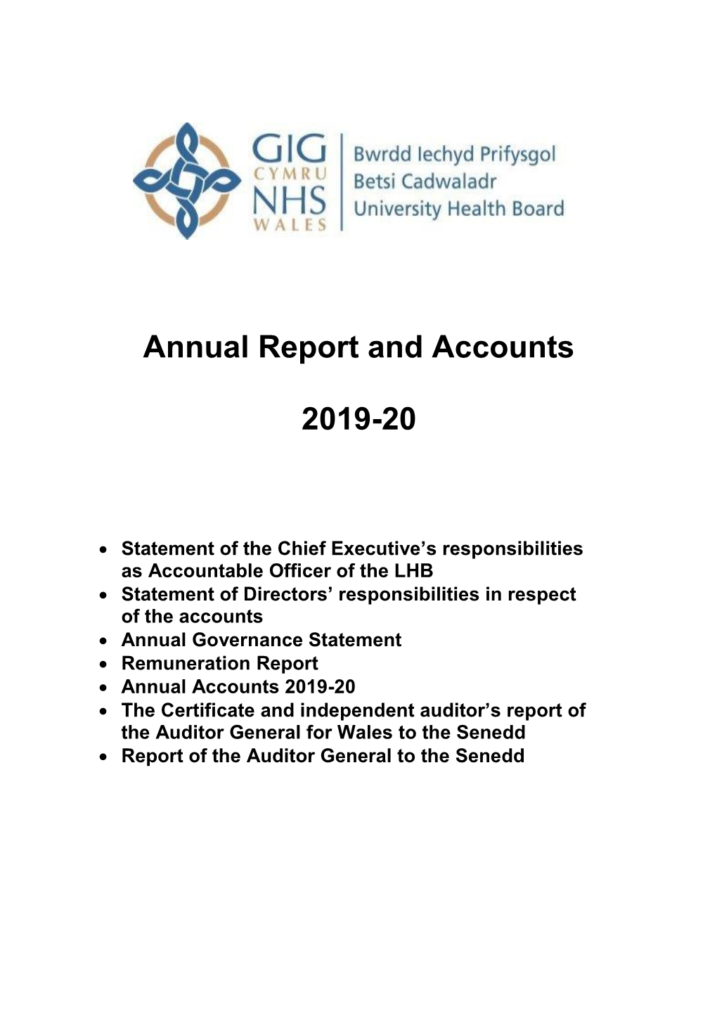Annual Report and Accounts 2019-20