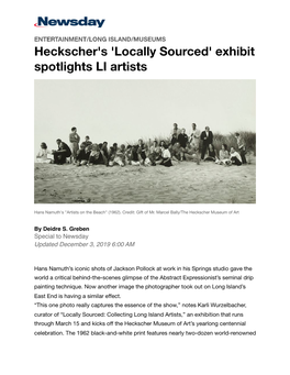 Heckscher's 'Locally Sourced' Exhibit Spotlights LI Artists