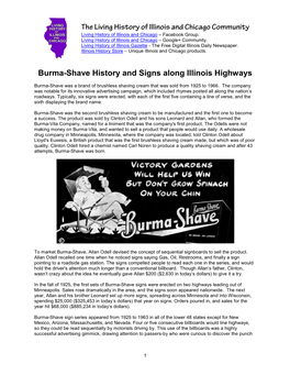 Burma-Shave Signs Along Illinois Route 66
