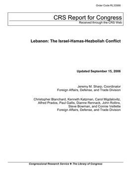 Lebanon: the Israel-Hamas-Hezbollah Conflict