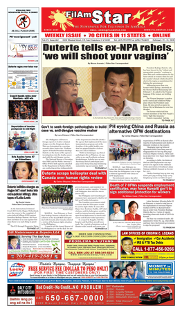 Duterte Tells Ex-NPA Rebels