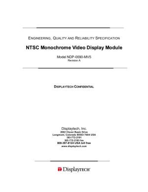 NTSC Monochrome Video Display Modul Ee