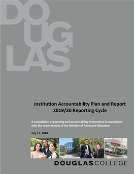 Institution Accountability Plan and Report 2019/20 Reporting Cycle