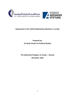 Assessment of the 2020 Parliamentary Elections in Jordan Prepared By