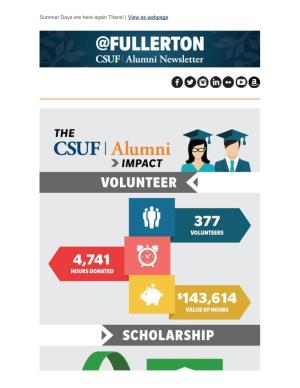 CSUF Alumni Association Newsletter