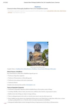Classical Indian Philosophy Buddhism Part 2 for Competitive Exams- Examrace