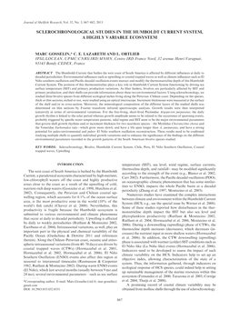 Sclerochronological Studies in the Humboldt Current System, a Highly Variable Ecosystem