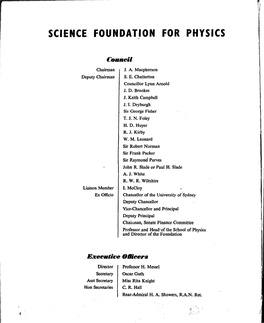 Science Foundation for Physics