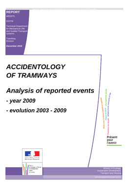 ACCIDENTOLOGY of TRAMWAYS Analysis of Reported Events