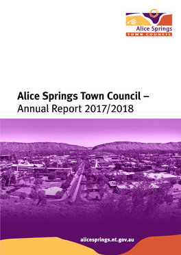Alice Springs Town Council – Annual Report 2017/2018
