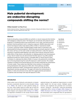 Male Pubertal Development: Are Endocrine-Disrupting Compounds Shifting the Norms?
