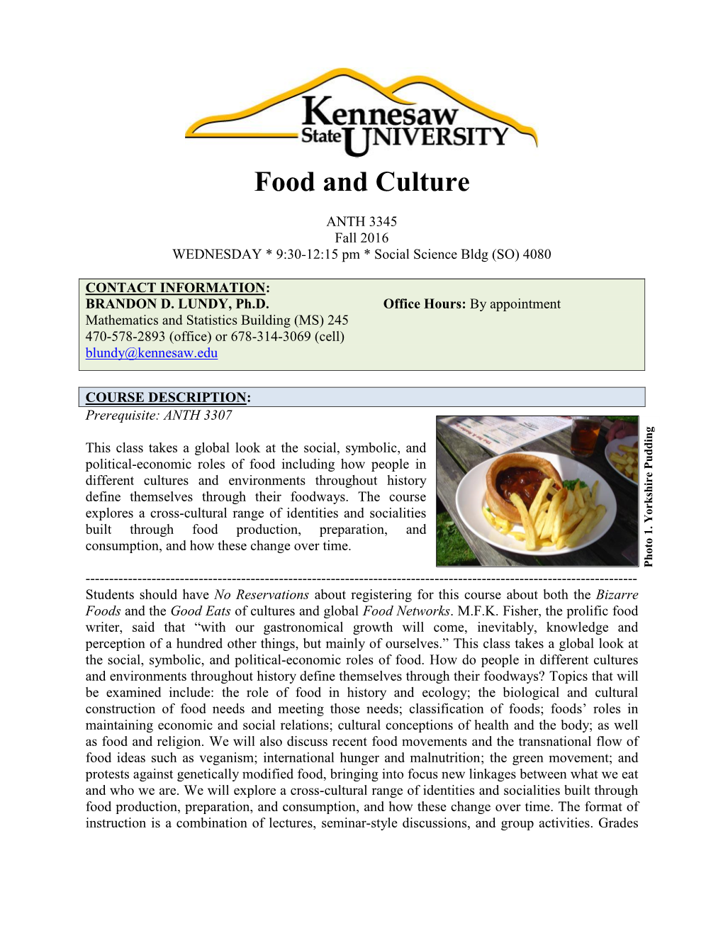 ANTH 3345 Food and Culture Syllabus
