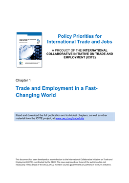Trade and Employment in a Fast- Changing World