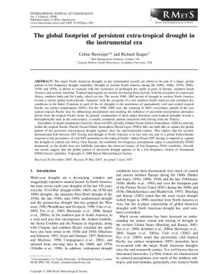 The Global Footprint of Persistent Extra-Tropical Drought in the Instrumental Era