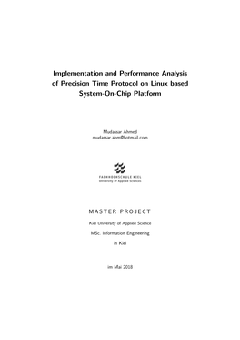 Implementation and Performance Analysis of Precision Time Protocol on Linux Based System-On-Chip Platform