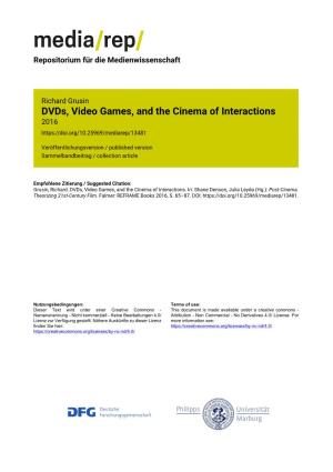 Dvds, Video Games, and the Cinema of Interactions 2016