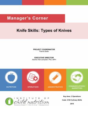 Knife Skills: Types of Knives