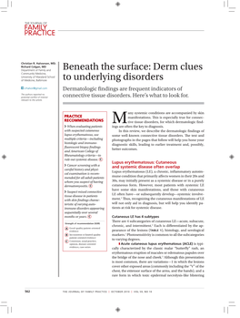 Beneath the Surface: Derm Clues to Underlying Disorders