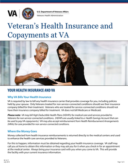 Veteran's Health Insurance and Copays at VA