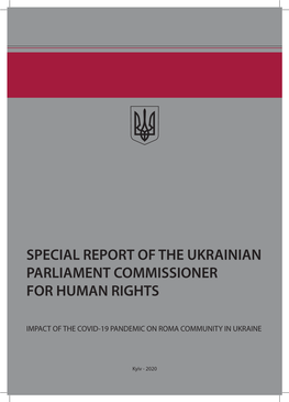 Special Report of the Ukrainian Parliament Commissioner for Human Rights