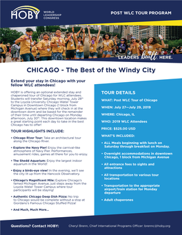 CHICAGO - the Best of the Windy City