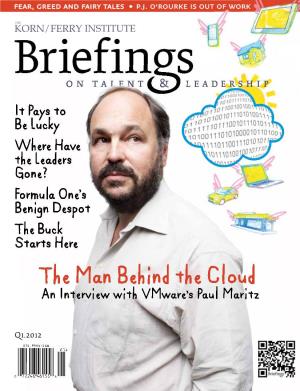 The Man Behind the Cloud an Interview with Vmware’S Paul Maritz