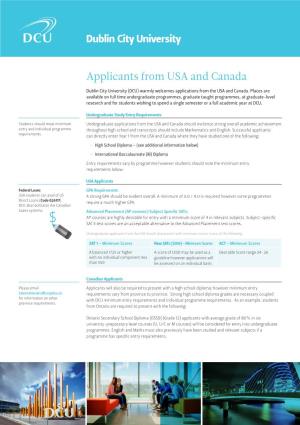 USA and Canada Entry Requirements