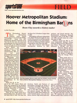 Hoover Metropolitan Stadium: Home of the Birmingham Ba 5 Beam Clay Awards a History Maker by Bob Tracinski