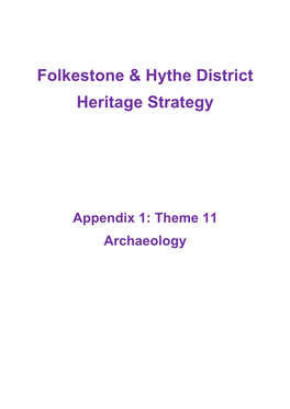 Folkestone & Hythe District Heritage Strategy