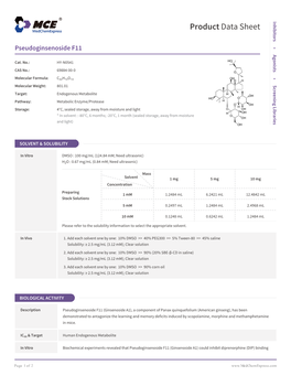 Product Data Sheet