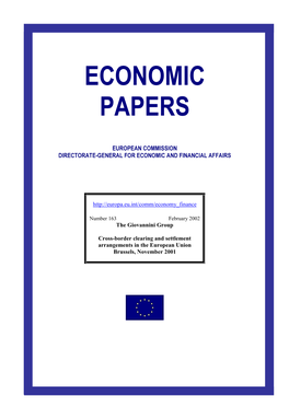 Economic Paper 163. Giovannini Group. Cross-Border Clearing And