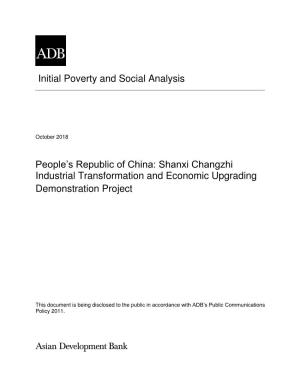 51381-001: Shanxi Changzhi Industrial Transformation And