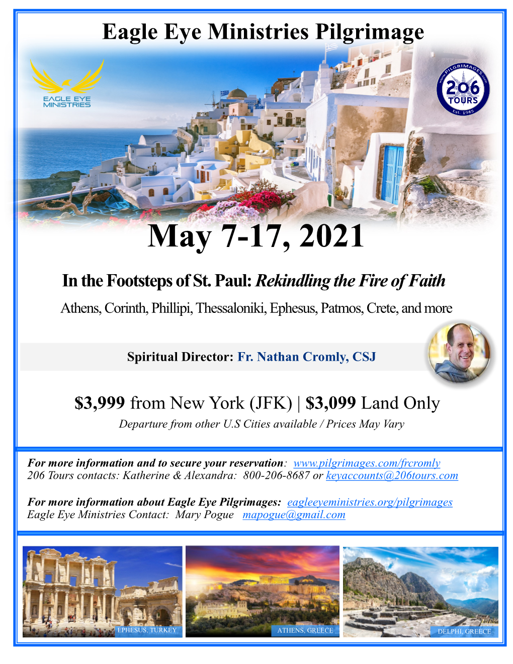 May 7-17, 2021 in the Footsteps of St