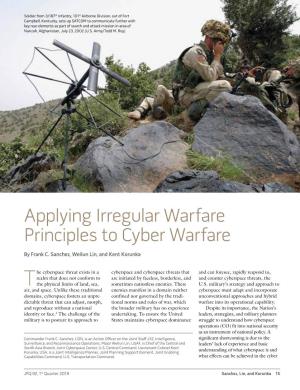 Applying Irregular Warfare Principles to Cyber Warfare