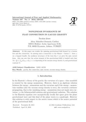 Nonlinear Invariance of Flat Connection in Gauge Gravity