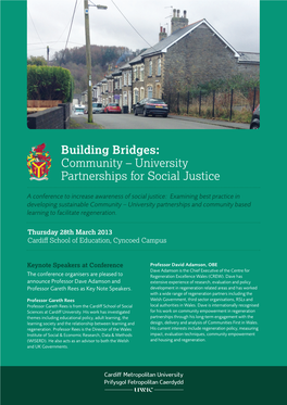 Building Bridges: Community – University Partnerships for Social Justice